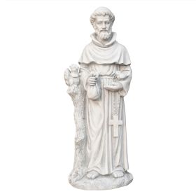 31.1' Tall Magnesium Oxide Statue St. Francis of Assisi Garden Spiritual Dcor