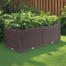 SOGA 80cm Raised Planter Box Vegetable Herb Flower Outdoor Plastic Plants Garden Bed Deepen