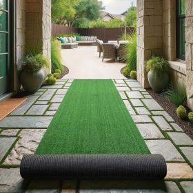 3 x 16FT 0.8 "artificial turf with drainage holes - perfect for pet friendly garden landscapes, indoor/outdoor use