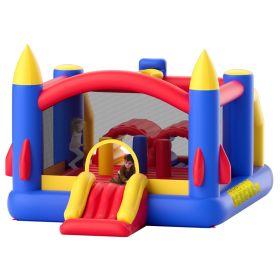 VEVOR Inflatable Bounce House, Outdoor High Quality Playhouse Trampoline, Jumping Bouncer with Blower, Slide, and Storage Bag (Product Type: 2+N-Type, size: 10-11 m²)
